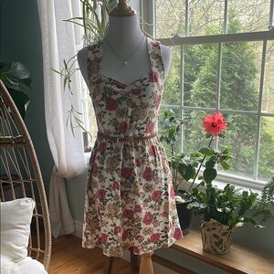 Forever 21 Pink and Red Halter Mini Sundress